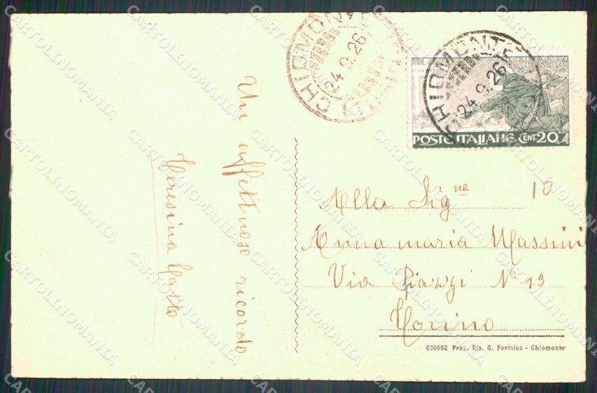 Torino Chiomonte Fontana cartolina MT4408 – retro