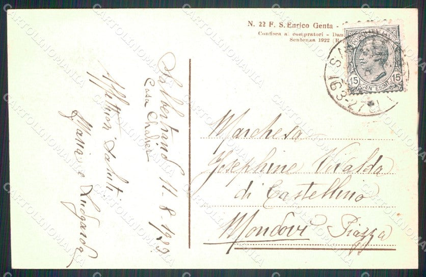 Torino Salbertrand Entrata al Paese dalla Stazione Genta cartolina MT4414 – retro