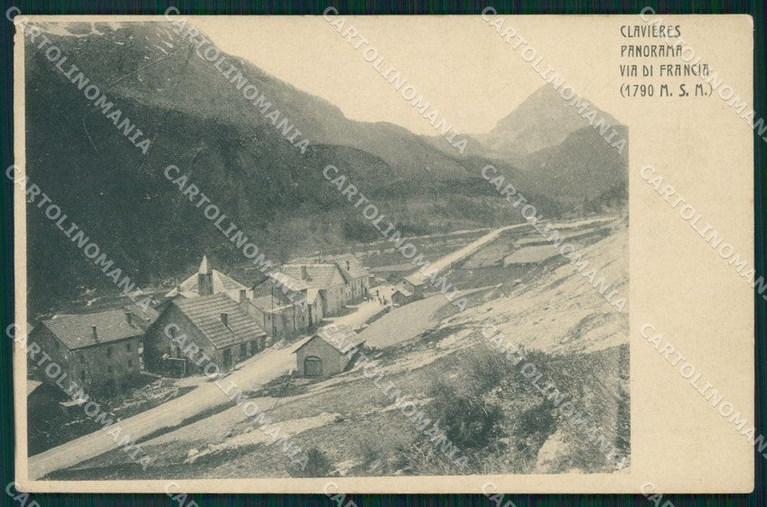 Torino Claviere Clavieres Panorama Via di Francia cartolina MT4436 – fronte
