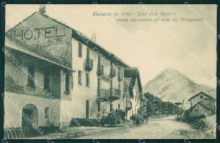 Torino Claviere Clavieres Hotel Alpino Auto cartolina MT4439 – fronte