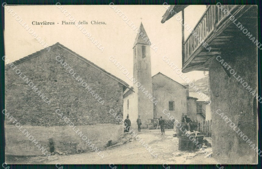 Torino Claviere Clavieres Piazza della Chiesa cartolina MT4441 – fronte