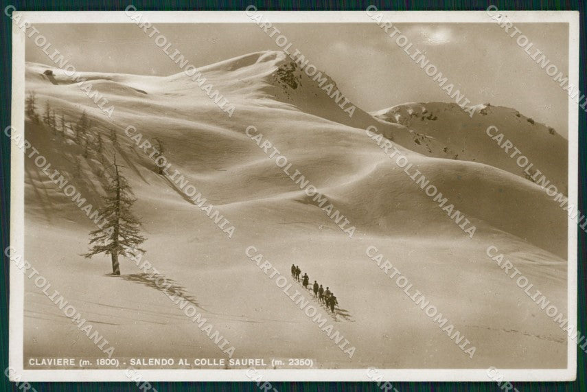 Torino Claviere Clavieres Colle Saurel Sci Foto cartolina MT4443 – fronte