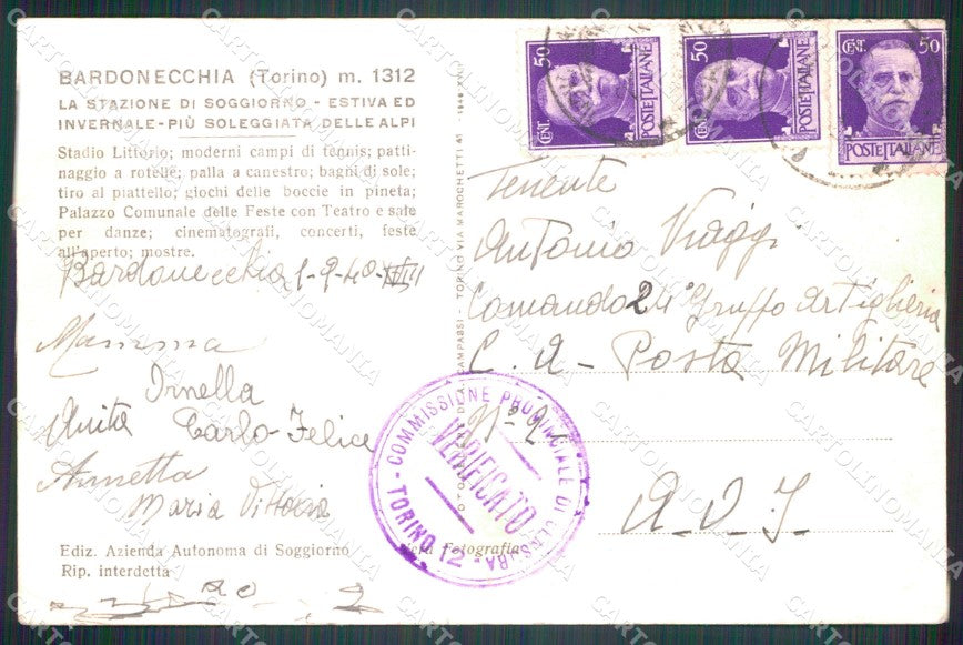 Torino Bardonecchia Borgonuovo Foto cartolina MT4461 – retro