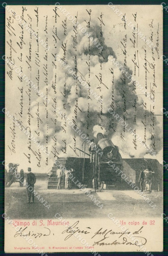 Torino San Maurizio Canavese Campo Militare PIEGA cartolina MT4516 – fronte