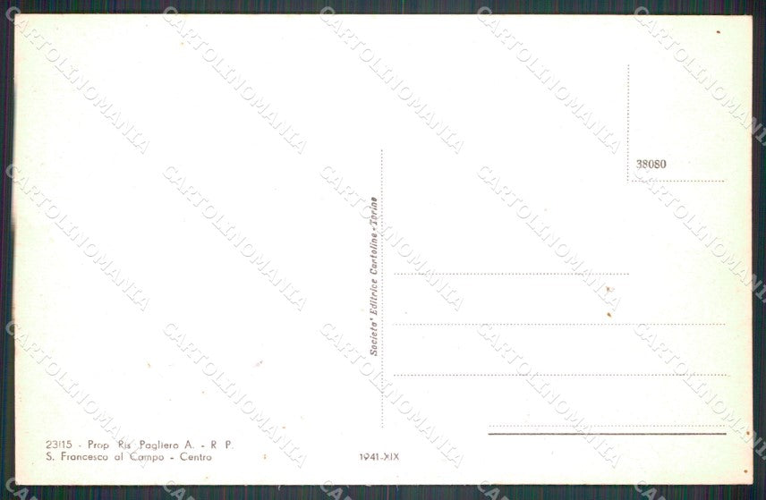 Torino San Francesco al Campo Militari cartolina MT4519 – retro