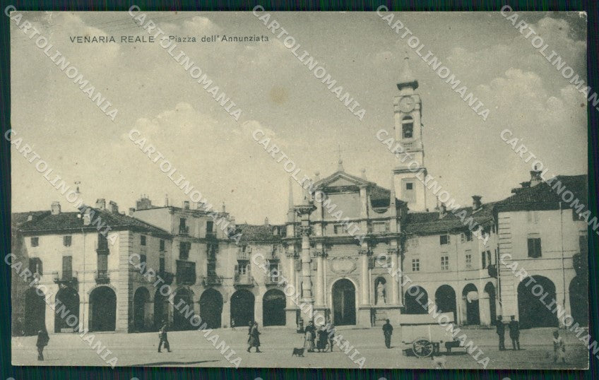 Torino Venaria Reale Piazza dell'Annunziata PIEGA cartolina MT4540 – fronte