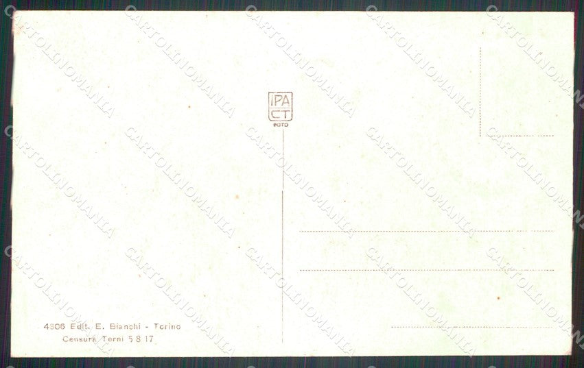 Torino Venaria Reale Piazza dell'Annunziata PIEGA cartolina MT4540 – retro