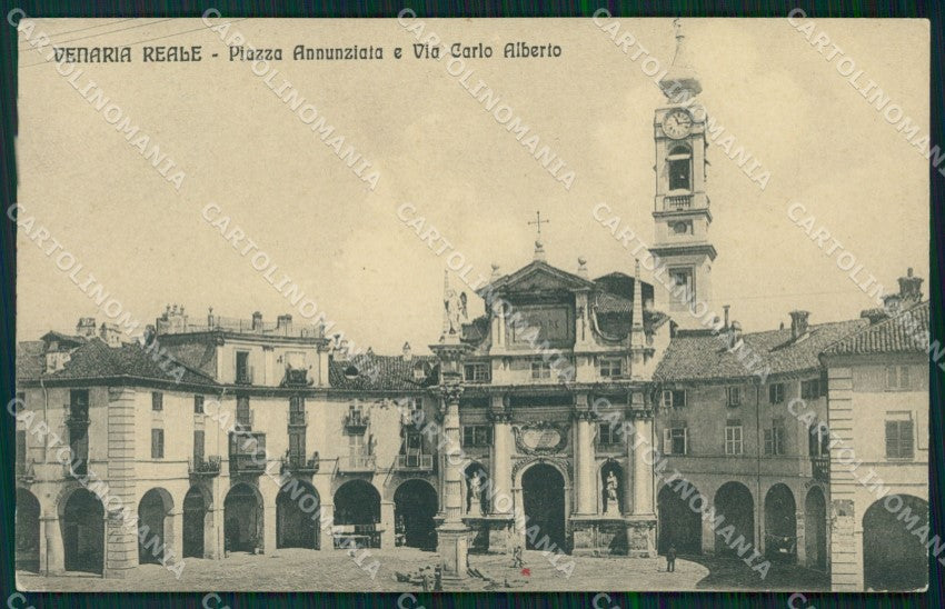 Torino Venaria Reale Piazza dell'Annunziata Via Carlo Alberto cartolina MT4541 – fronte