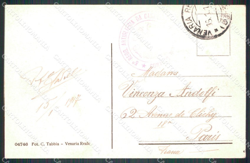 Torino Venaria Reale Castello cartolina MT4560 – retro