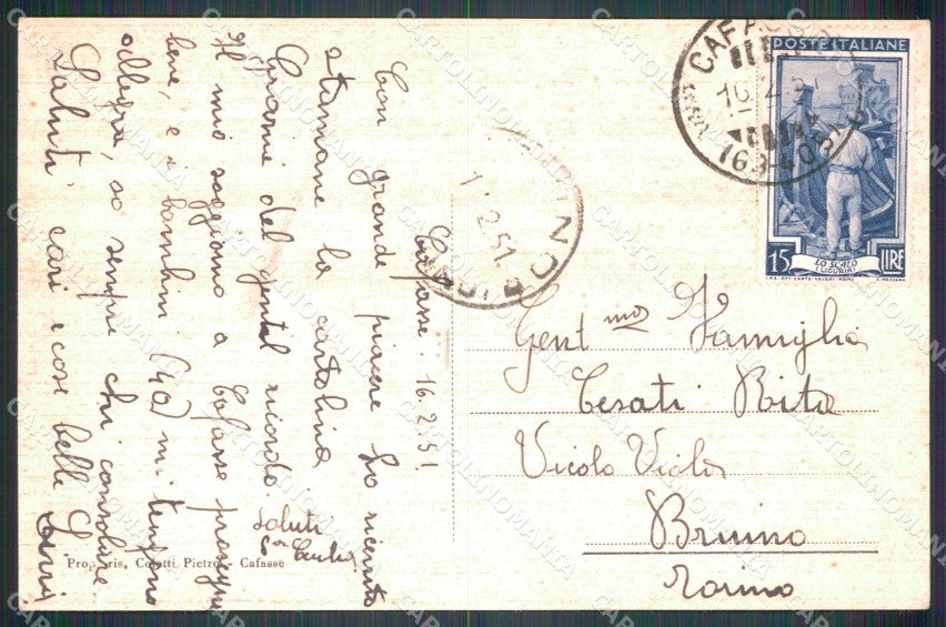 Torino Cafasse Stabilimento Magnoni cartolina MT4572 – retro