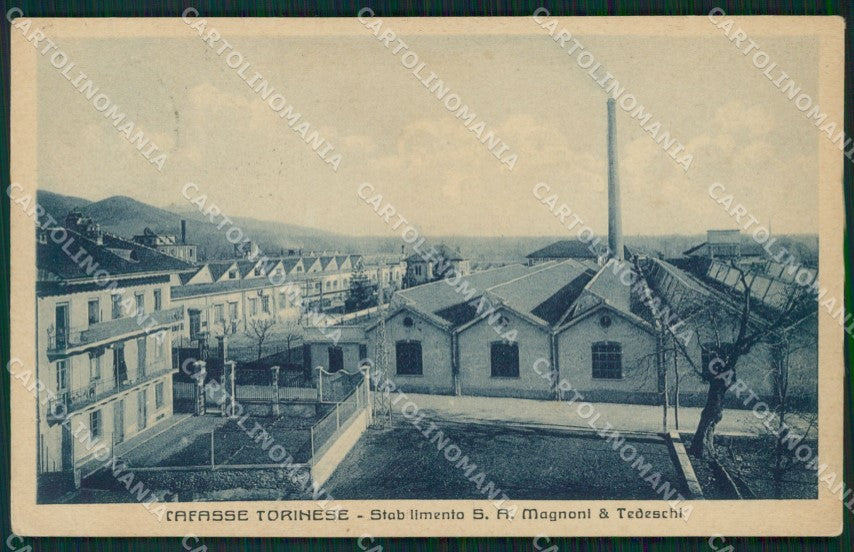 Torino Cafasse Stabilimento Magnoni cartolina MT4574 – fronte