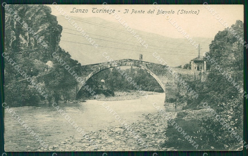 Torino Lanzo Torinese Ponte del Diavolo cartolina MT4582 – fronte