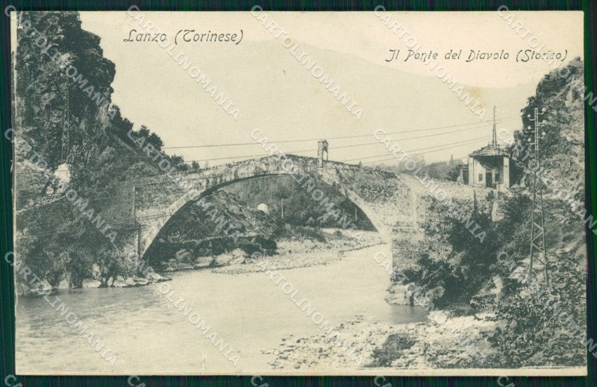 Torino Lanzo Torinese Ponte del Diavolo cartolina MT4584 – fronte