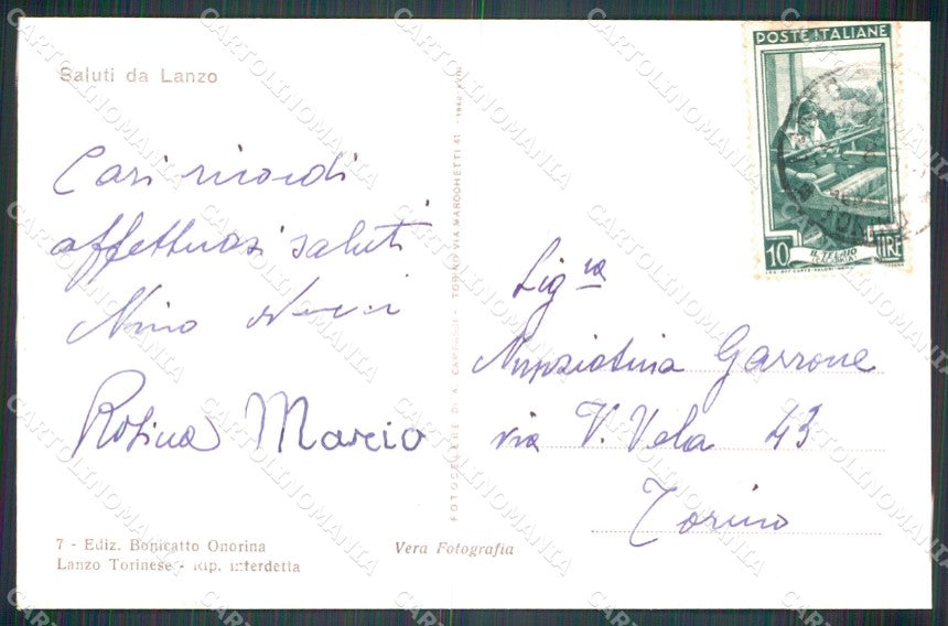Torino Lanzo Torinese Ingresso al Paese Foto cartolina MT4594 – retro
