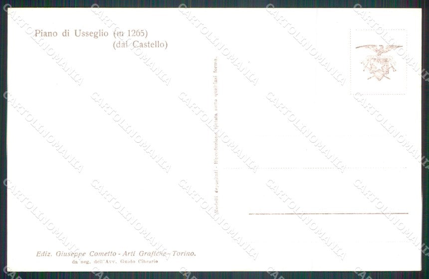 Torino Usseglio Piano diCometto Foto cartolina MT4639 – retro