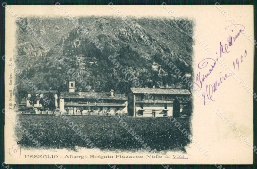 Torino Usseglio Albergo Borgata Piazzette cartolina MT4641 – fronte