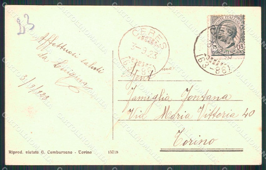 Torino Ceres Campanile Villa Broglia cartolina MT4688 – retro