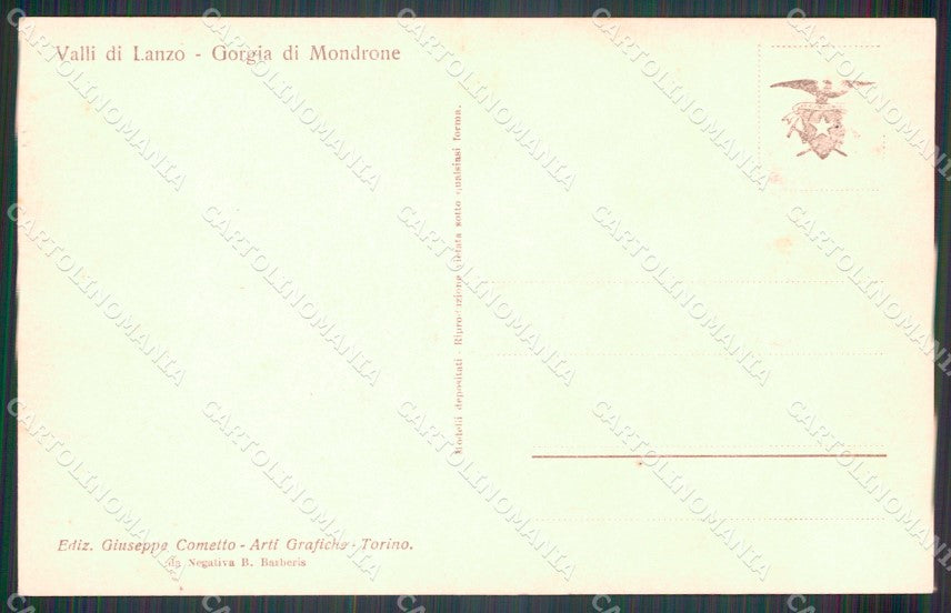 Torino Ala di Stura Mondrone Gorgia Cometto Foto cartolina MT4696 – retro