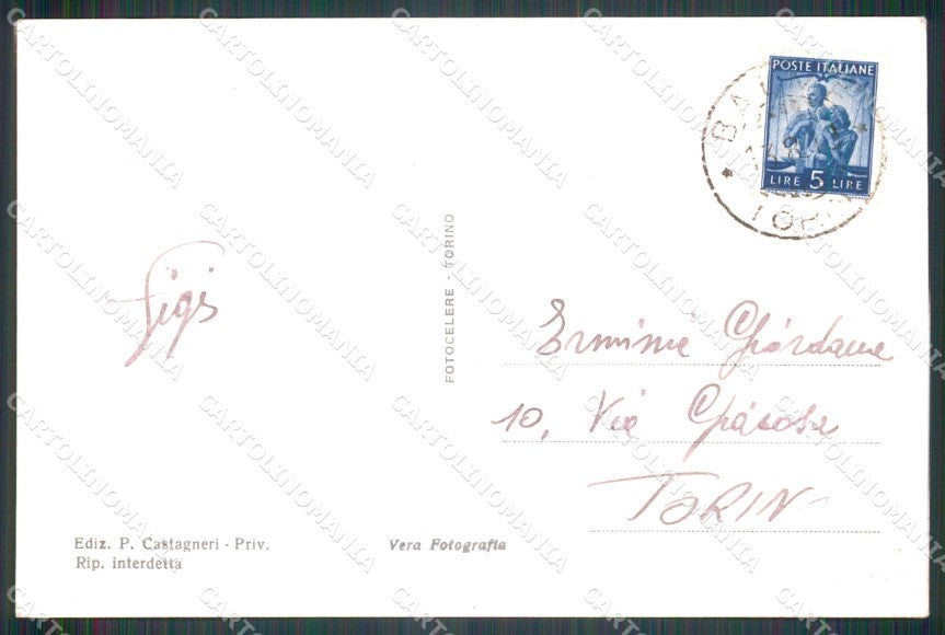 Torino Balme Cornetti Punta Fort Foto cartolina MT4704 – retro