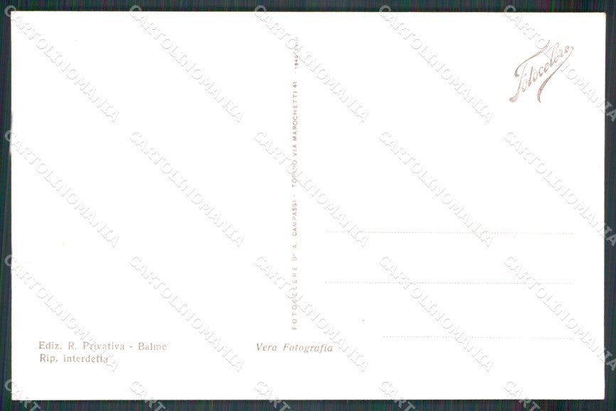 Torino Balme Laghi Verdi Foto cartolina MT4713 – retro