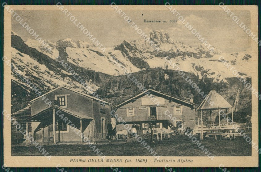 Torino Balme Piano della Mussa Trattoria Alpina FORI cartolina MT4726 – fronte
