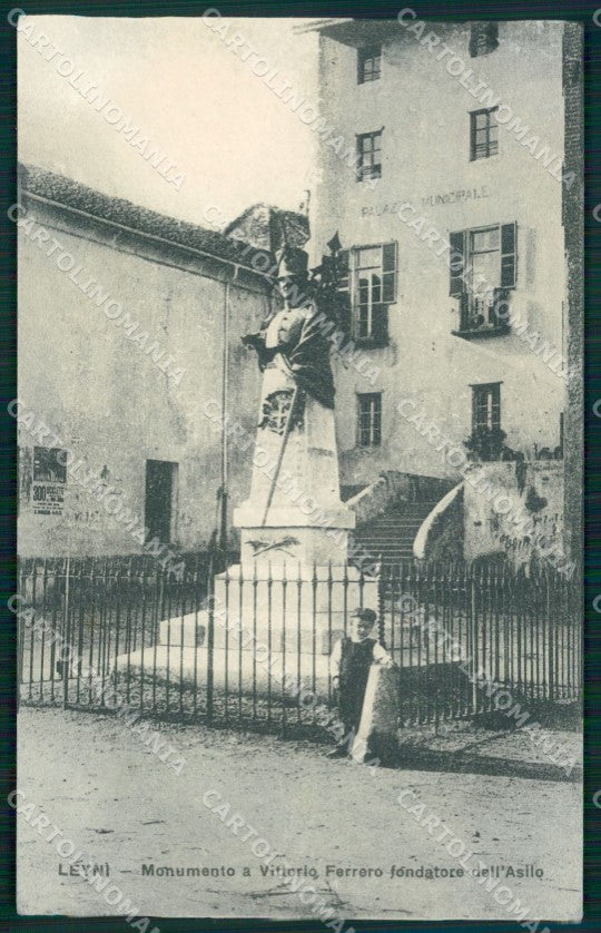 Torino Leini Leyni Monumento a Vittorio Ferrero fondatore Asilo cartolina MT4754 – fronte