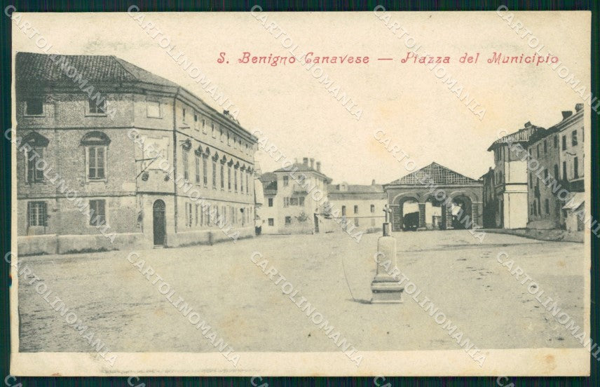 Torino San Benigno Canavese Piazza del Municipio cartolina MT4756 – fronte