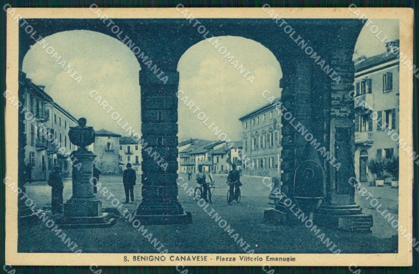 Torino San Benigno Canavese Piazza Vittorio Emanuele cartolina MT4758 – fronte