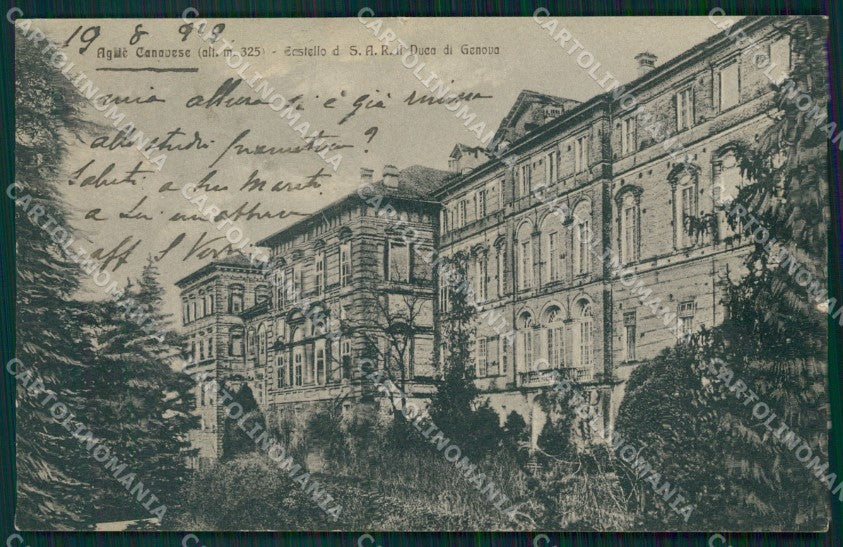 Torino Agliè Castello Tommaso di Savoia cartolina MT4776 – fronte