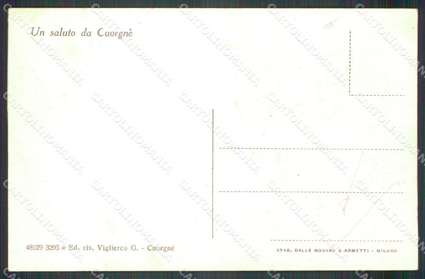 Torino Cuorgnè Piazza Pinelli Alpini Militari PIEGA cartolina MT4788 – retro