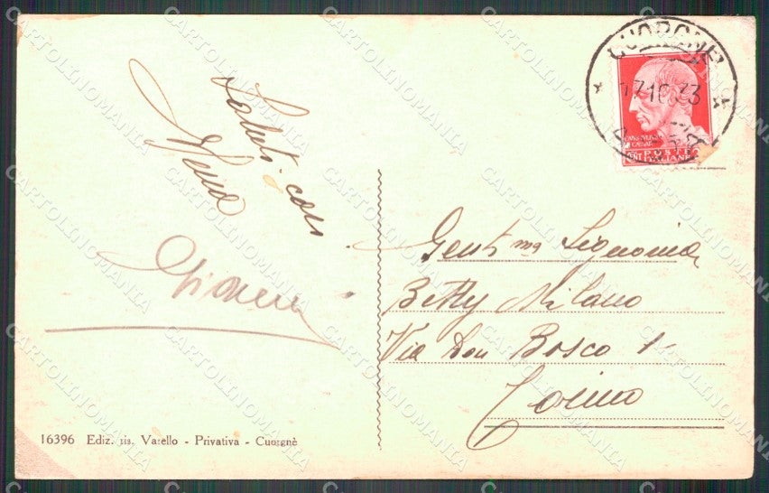 Torino Cuorgnè PIEGA cartolina MT4790 – retro