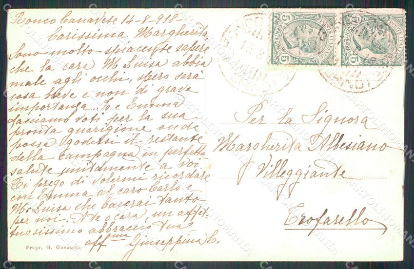 Torino Ronco Canavese Valle di Forzo cartolina MT4795 – retro