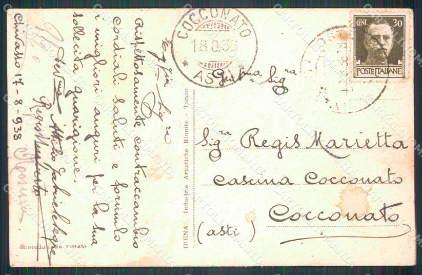 Torino Chivasso Chiesa Santa Maria Tram STRAPPO cartolina MT4838 – retro