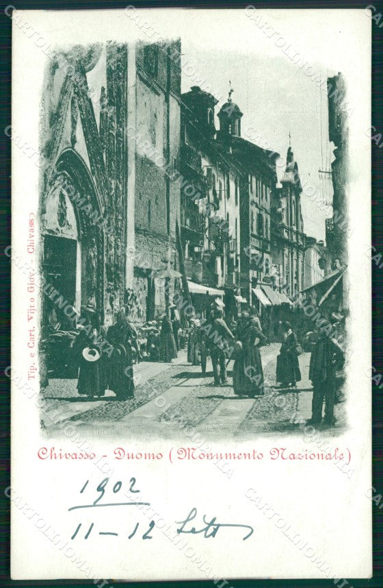 Torino Chivasso Duomo Mercato cartolina MT4840 – fronte