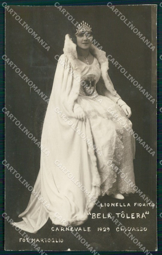 Torino Chivasso Carnevale 1929 Foto cartolina MT4854 – fronte