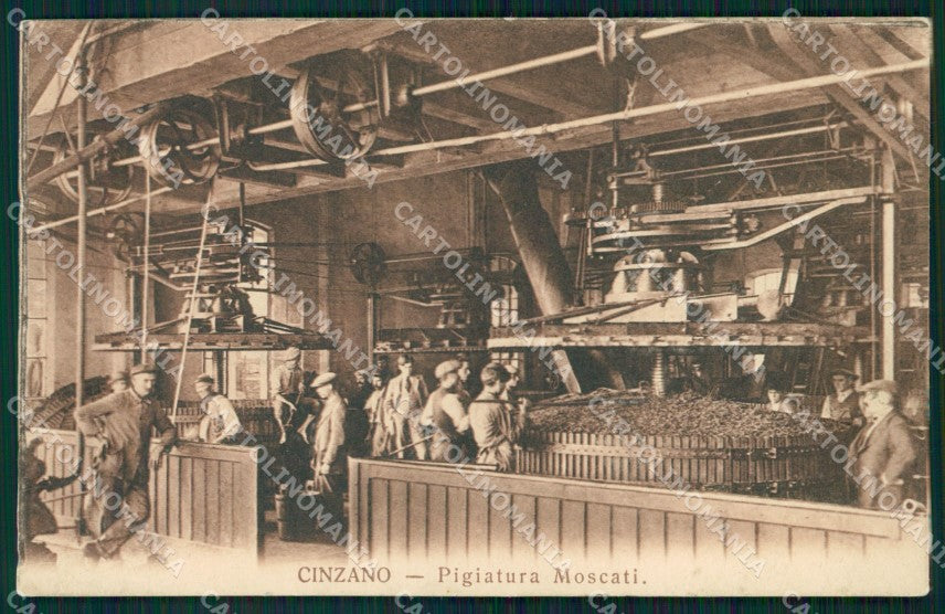 Torino Cinzano Pigiatura Moscati Stabilimento Vini Spumanti cartolina MT4919 – fronte