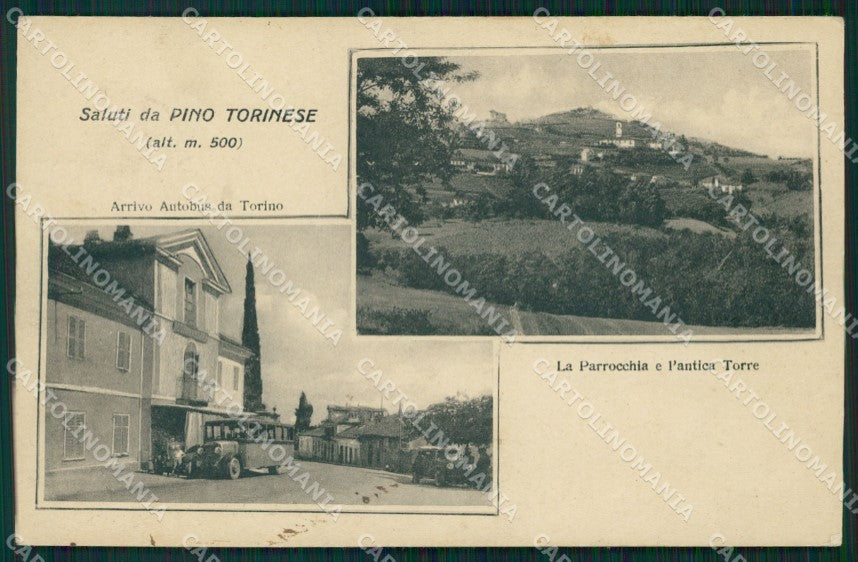 Torino Pino Torinese Saluti da Corriera Parrocchia cartolina MT4949 – fronte