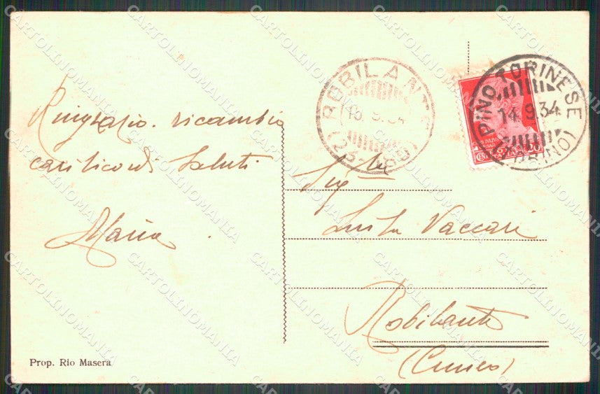 Torino Pino Torinese Saluti da Corriera Parrocchia cartolina MT4949 – retro