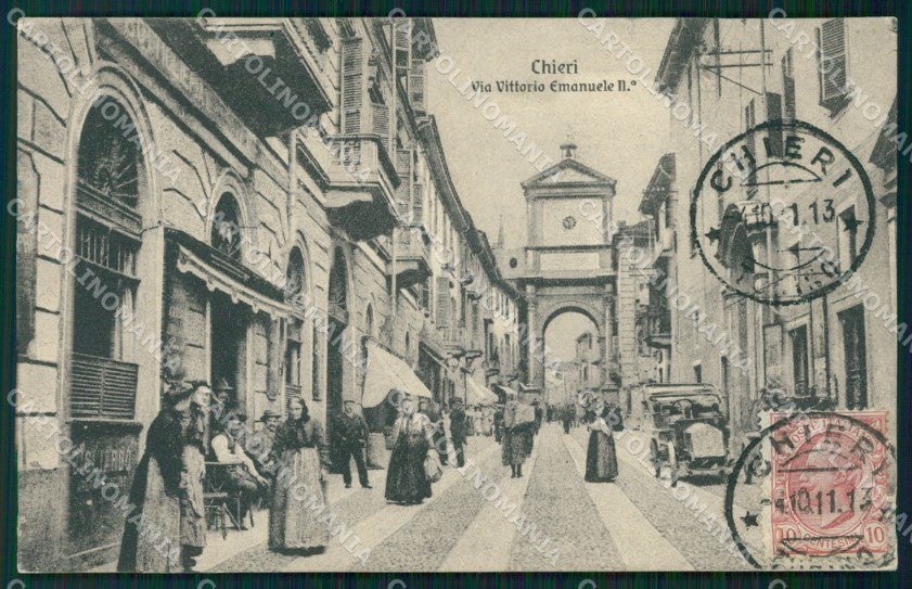 Torino Chieri Via Vittorio Emanuele II cartolina MT4975 – fronte