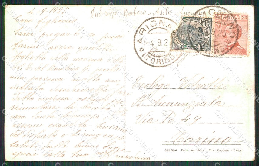 Torino Arignano La Chiesa cartolina MT4989 – retro