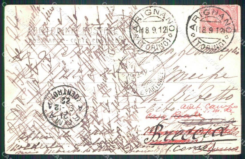 Torino Arignano Lago di cartolina MT5000 – retro