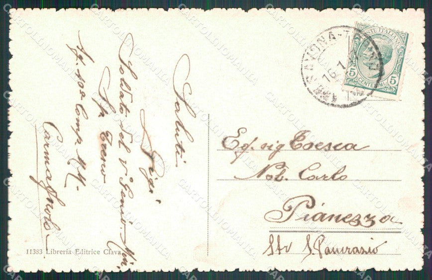 Torino Carmagnola Porta Racconigi cartolina MT5019 – retro