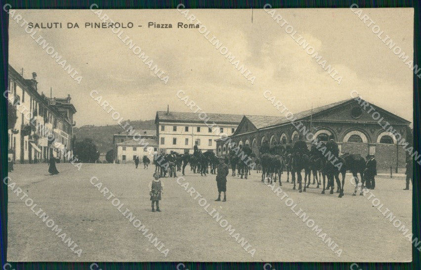 Torino Pinerolo Piazza Roma cartolina MT5040 – fronte