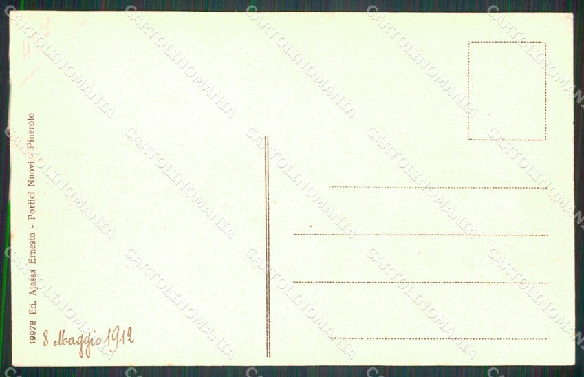 Torino Pinerolo Piazza Roma cartolina MT5040 – retro