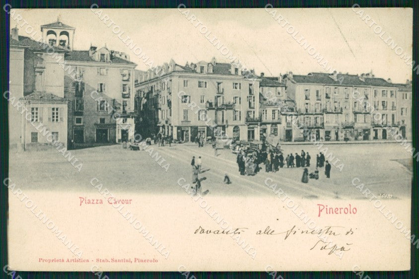 Torino Pinerolo Piazza Cavour cartolina MT5043 – fronte