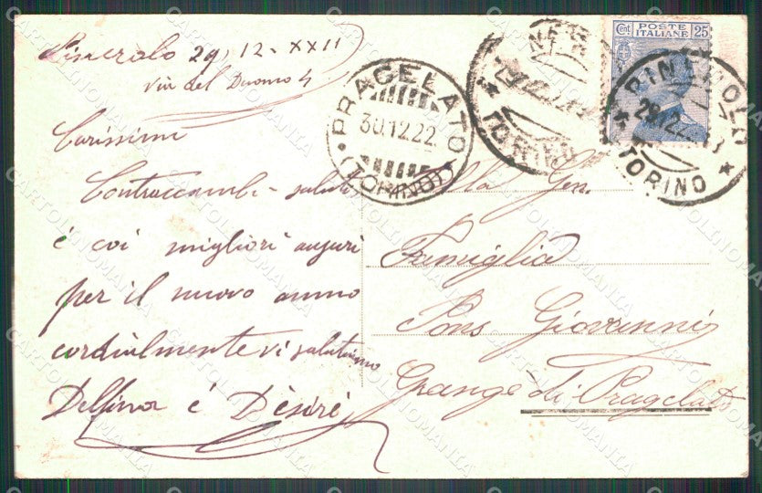 Torino Pinerolo Panorama cartolina MT5052 – retro