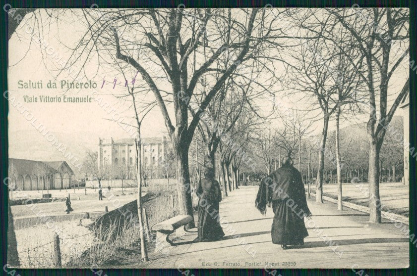 Torino Pinerolo Viale Vittorio Emanuele cartolina MT5057 – fronte