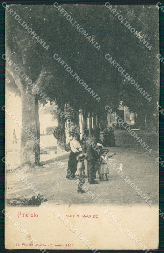 Torino Pinerolo Viale San Maurizio PIEGA cartolina MT5058 – fronte