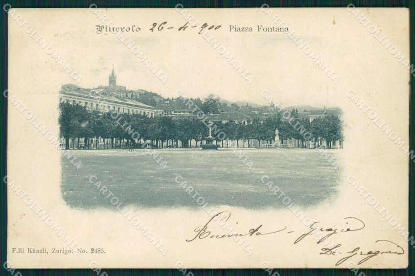 Torino Pinerolo Piazza fontana cartolina MT5059 – fronte