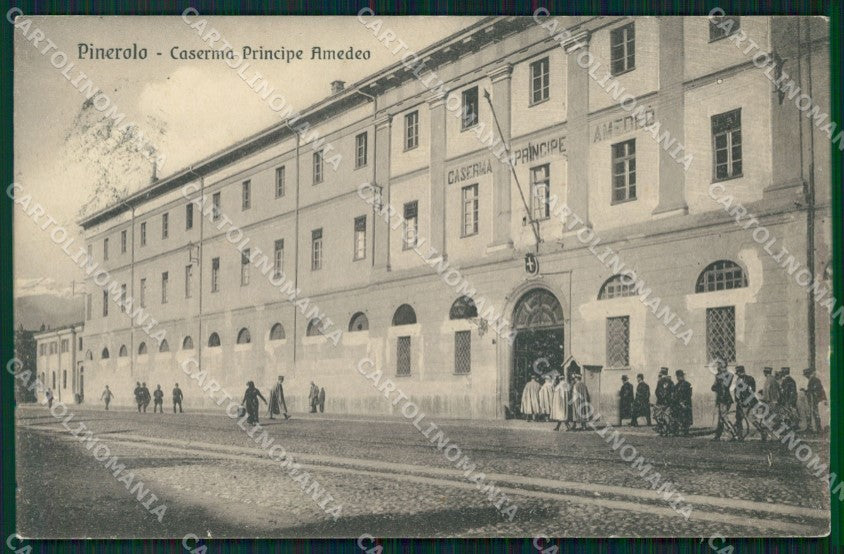 Torino Pinerolo Caserma Principe Amedeo Militari cartolina MT5064 – fronte